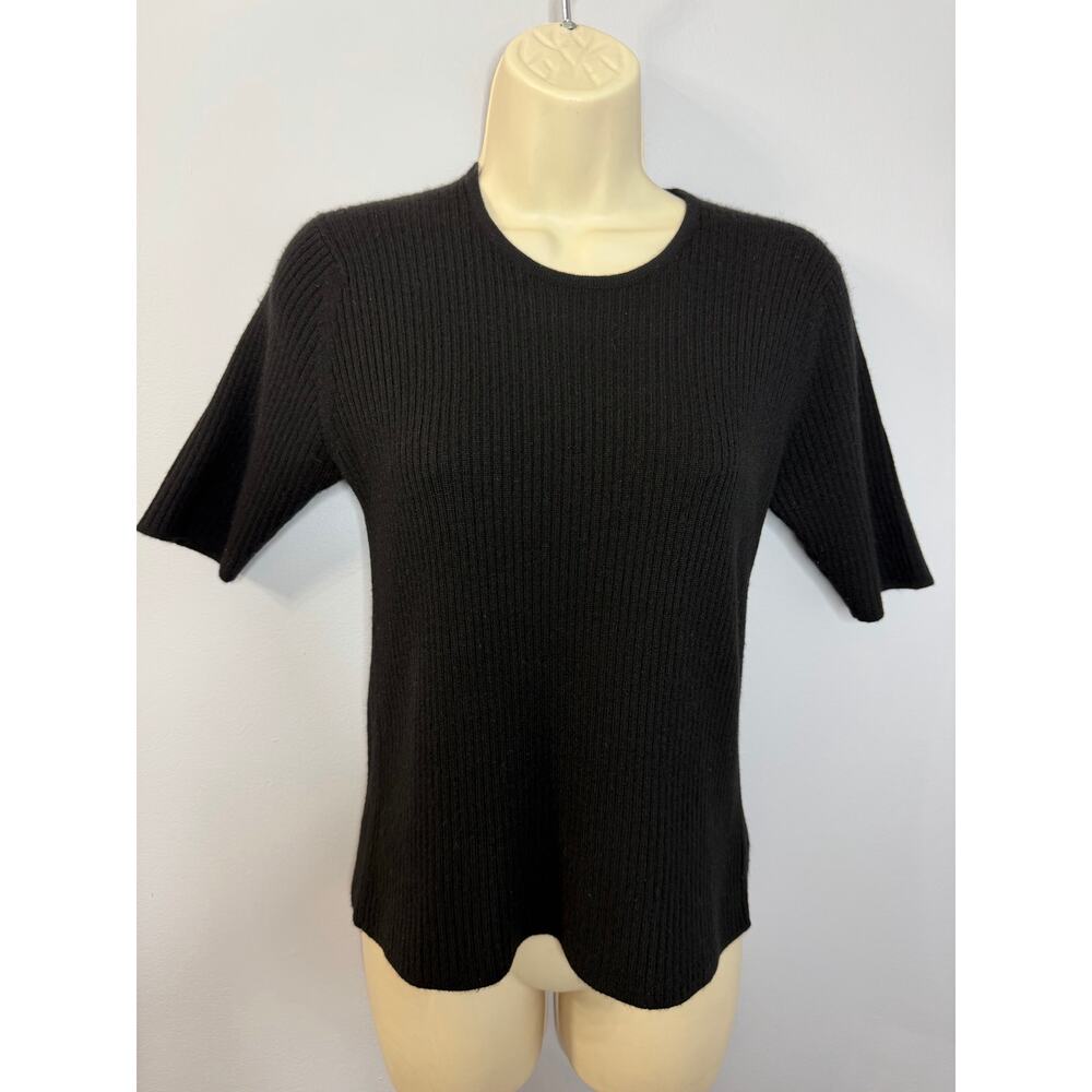 Berk Burlington Arcade london Cashmere Sweater Short Sleeve Black Women's M